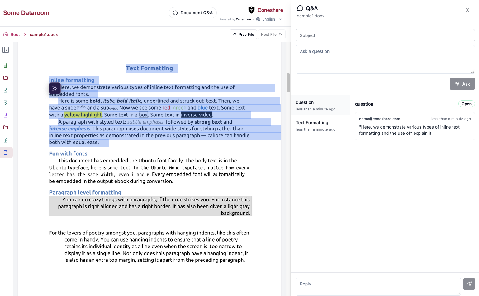 Selectable Text Layer on Document Previews