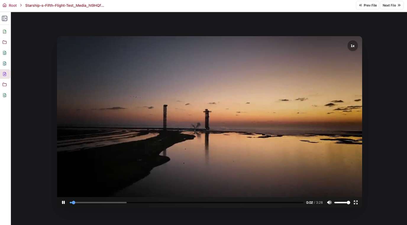 In-browser video streaming preview